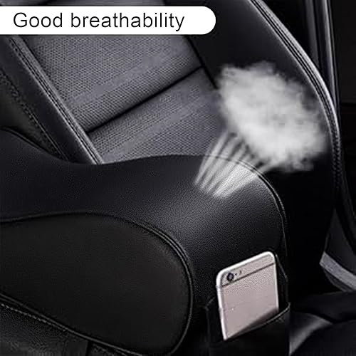 Miniatura 6 de MeiBoAll - Cojín para reposabrazos de automóvil, espuma viscoelástica para apoyabrazos de auto, con funda de almacenamiento universal para la