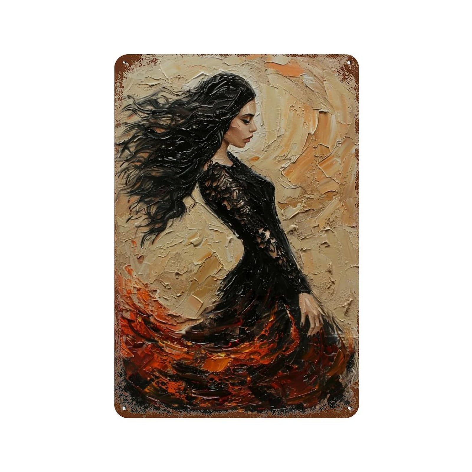 HDURYEYRYY Scarlet Dance Whirl 02 Wall Retro Iron Vintage Art Metal Tin Sign Poster Modern Home Cofffee Club Art Bar Shop Decor 30x20cm