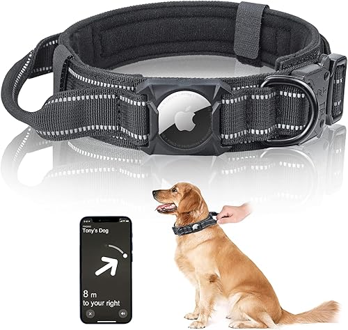 Miniatura 1 de Juego de collar táctico y correas elásticas para perro, collares de perro de camuflaje militar y correa con asa, collar K9 ajustable con hebilla de