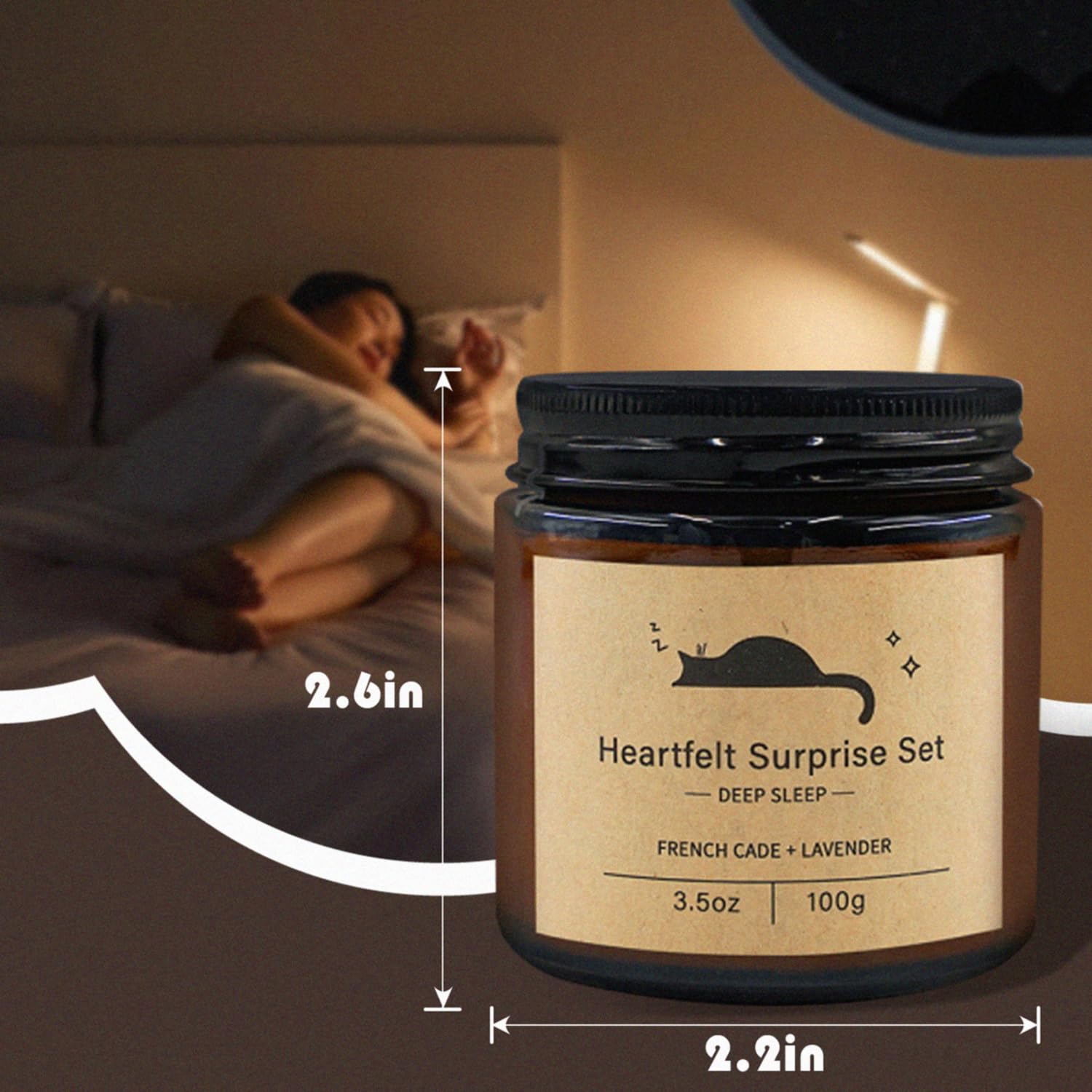 Candle Gift Set for Women Cozy Home Set,Aromatherapy Candle and Comfortable Eye mask,Perfect Gift for Mothers Friends - Image 4