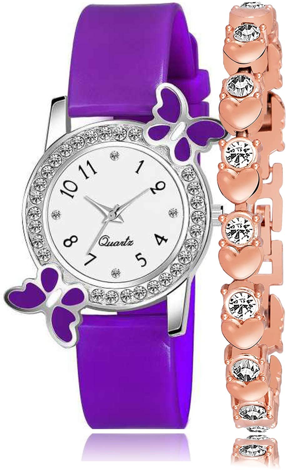 DKEROAD Analog Silicone Purple Strap Watch for Girls | Party-Wedding | - Model351 (B0BGRVWW3K) Amazon Price History, Amazon Price Tracker