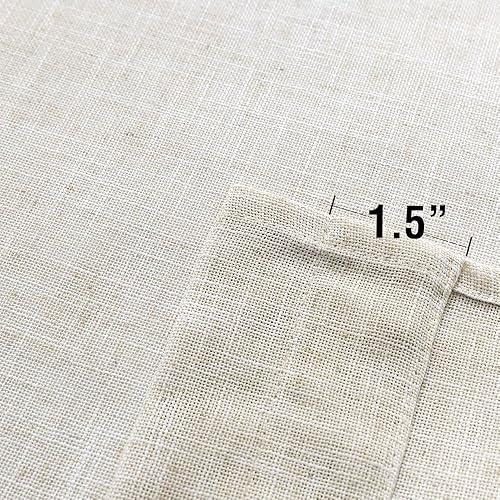 Miniatura 6 de jinchan Cenefa de lino texturizado para cocina, sala de estar, bolsillo para barra, cortinas de ventana pequeña, cortinas de lino para ventana de