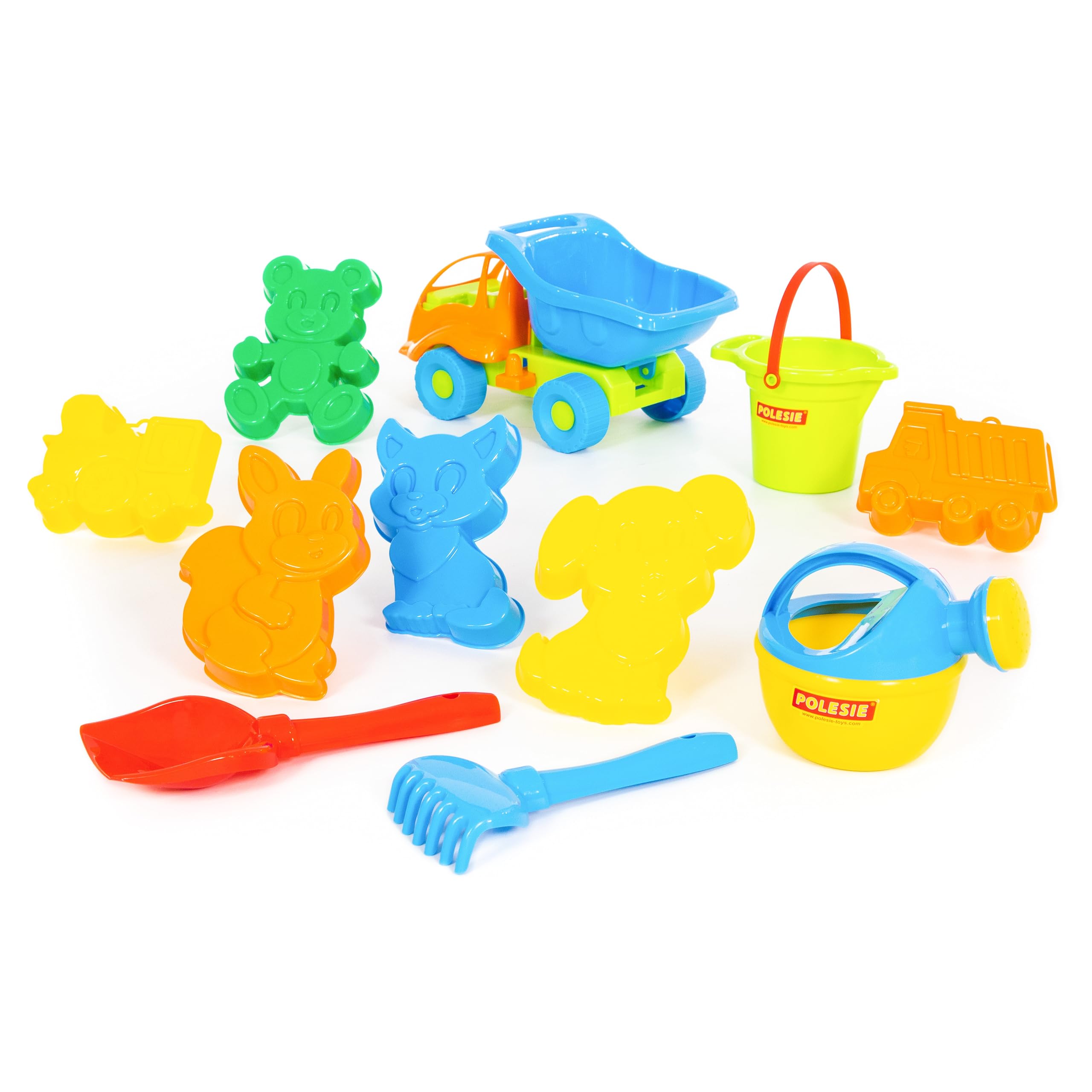 7113460 - Jeu De Sable 6 Pièces Composé D'Un Seau, D'Un Tamis, De 2