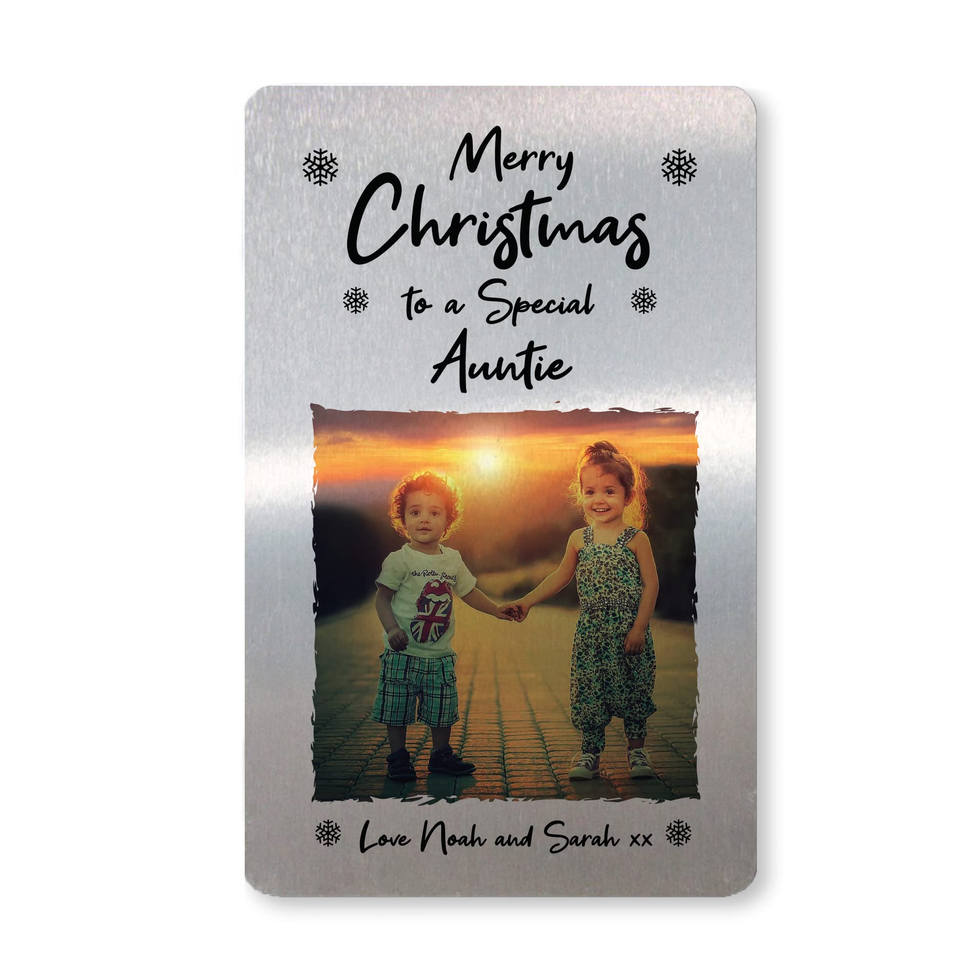 Merry Christmas To A Special Auntie Personalised Photo Card Gift For Her Keepsake