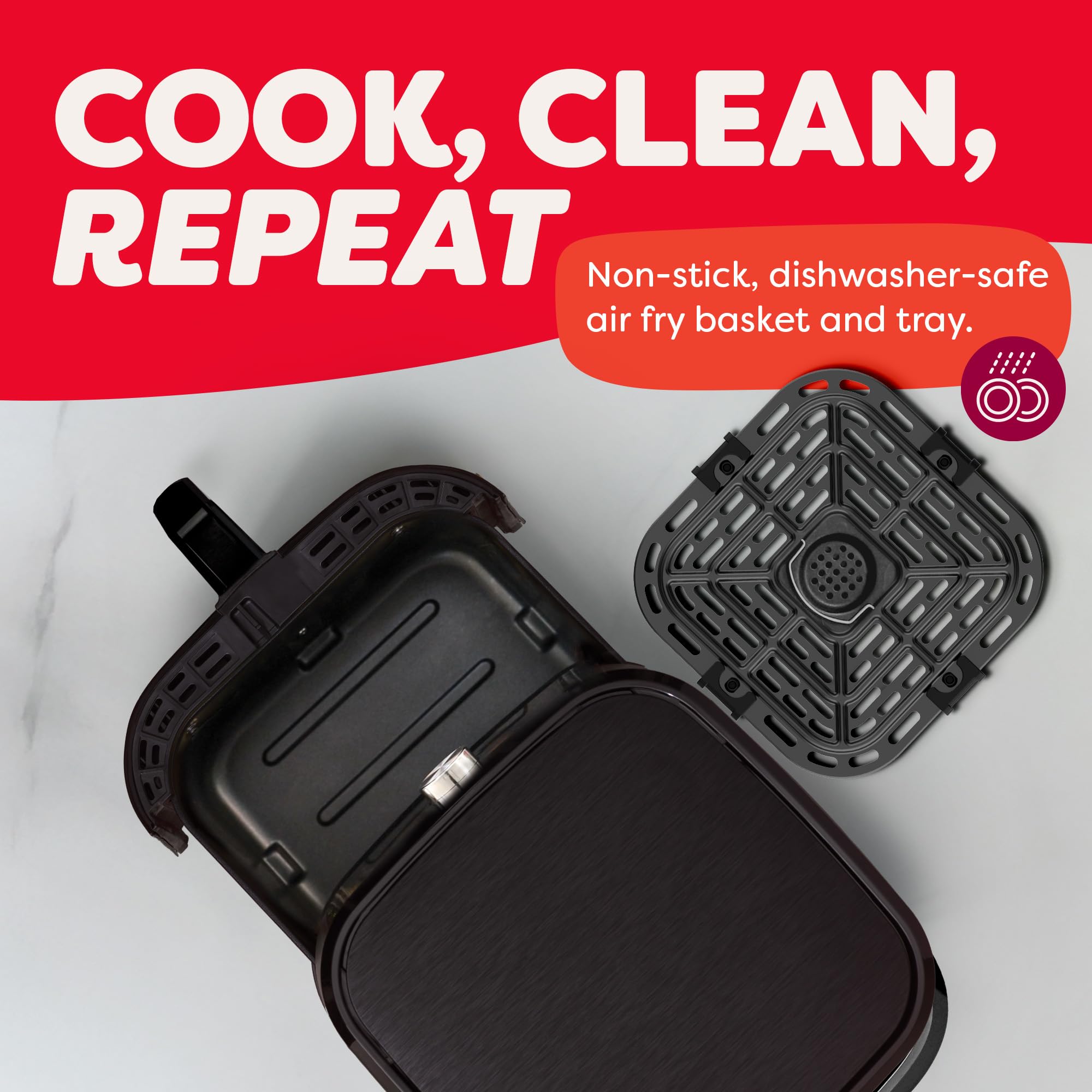 Instant Pot Vortex - Freidora de aire XL de 6 cuartos de galón, funciones 4 en 1 que cruje, asa, recalienta, hornea para comidas rápidas y fáciles, más de 100 recetas en la aplicación, es apta para