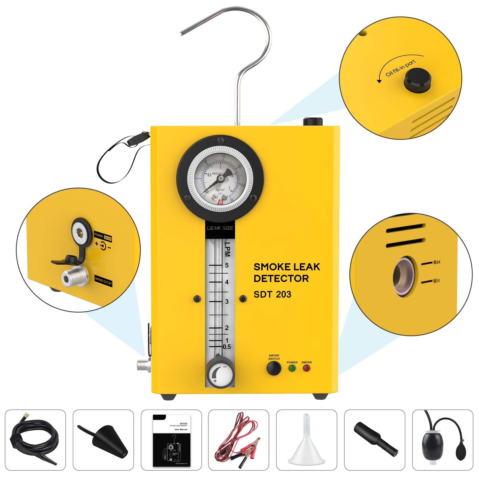 Buy QIANS SDT 203 Automotive Portable Fuel Leak Detector, Car Smoke
