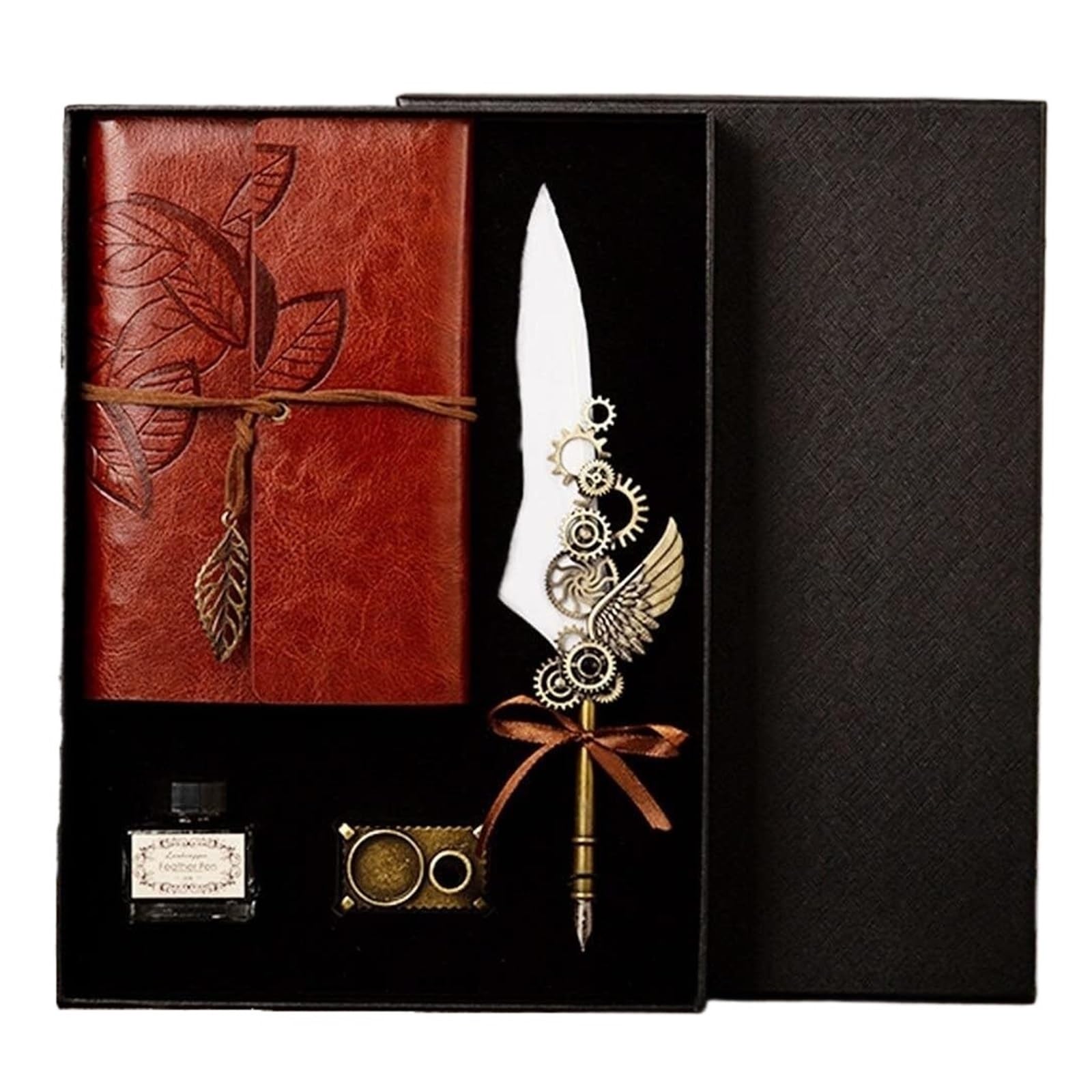 Stylo à plume de calligraphie pour gaucher et droitier avec carnet de notes