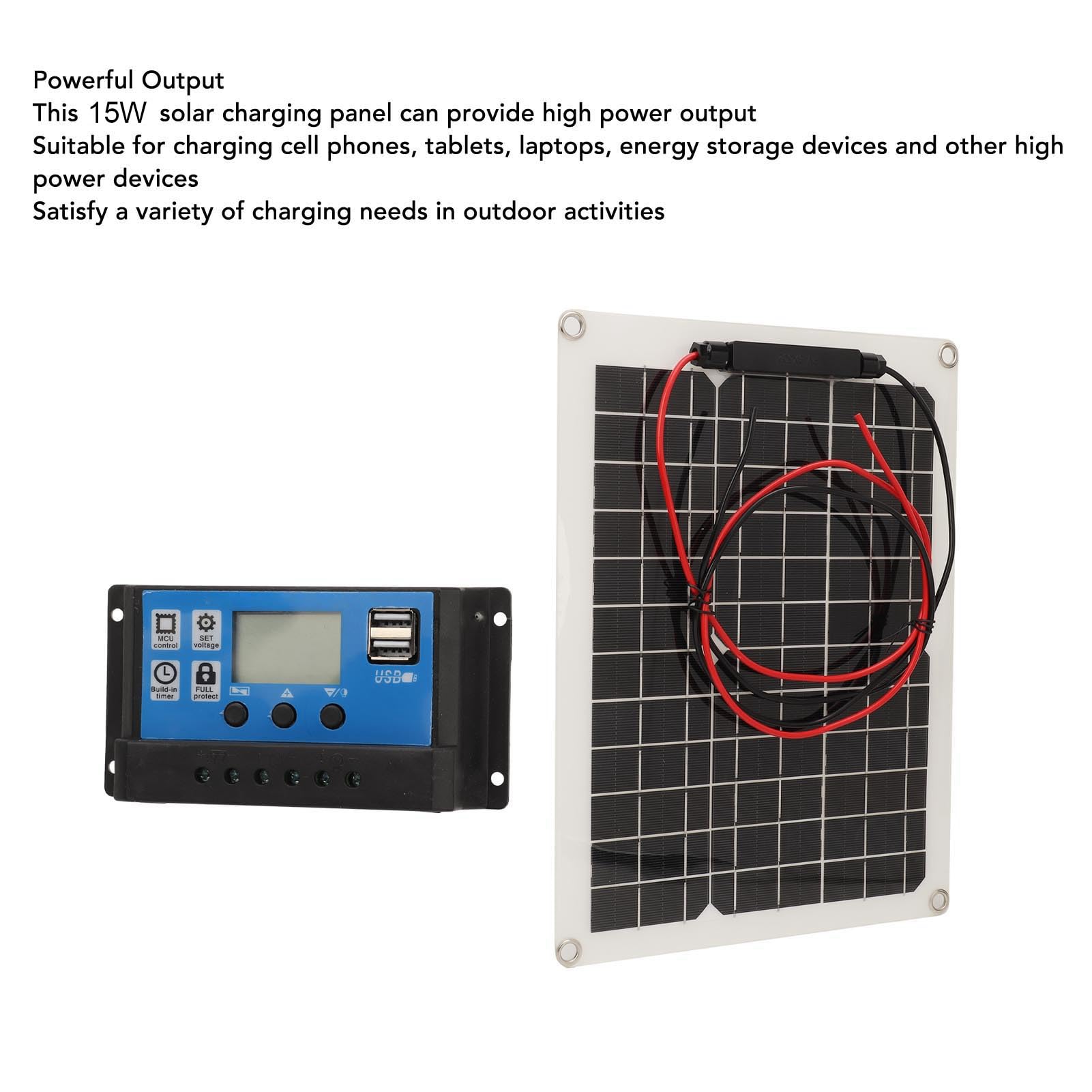 Kit de Panel Solar 300W DC 12V 24V 50A IP67 Panel Solar Impermeable de Alta Eficiencia y Mando de Cargador Solar para RV