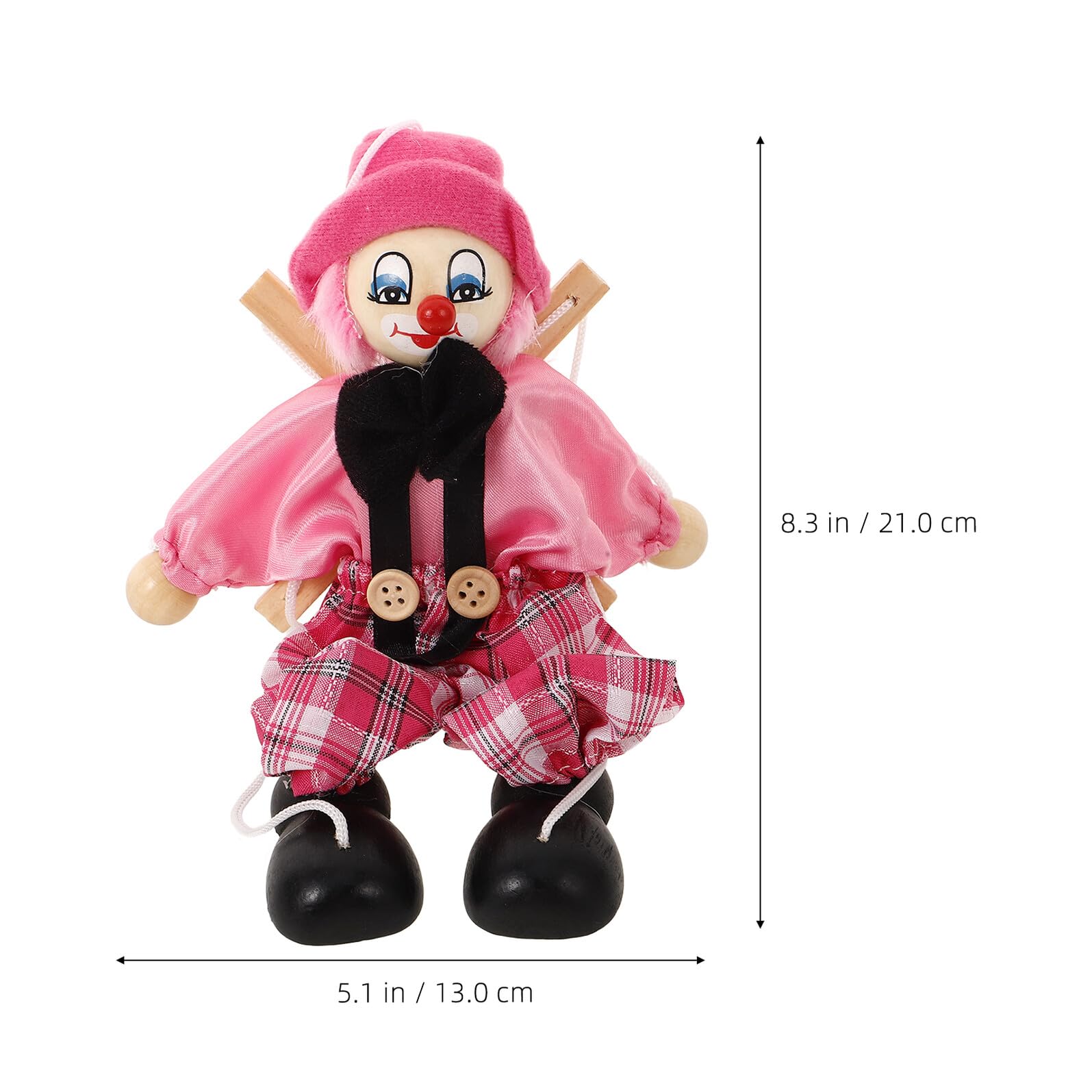 Marionette di Legno Pirata 2 Unitá Decorazione Personaggio e Levigatura Liscia, Giocattolo per Spettacolo di Burattini e Interazione Genitore-figlio Stili multipli