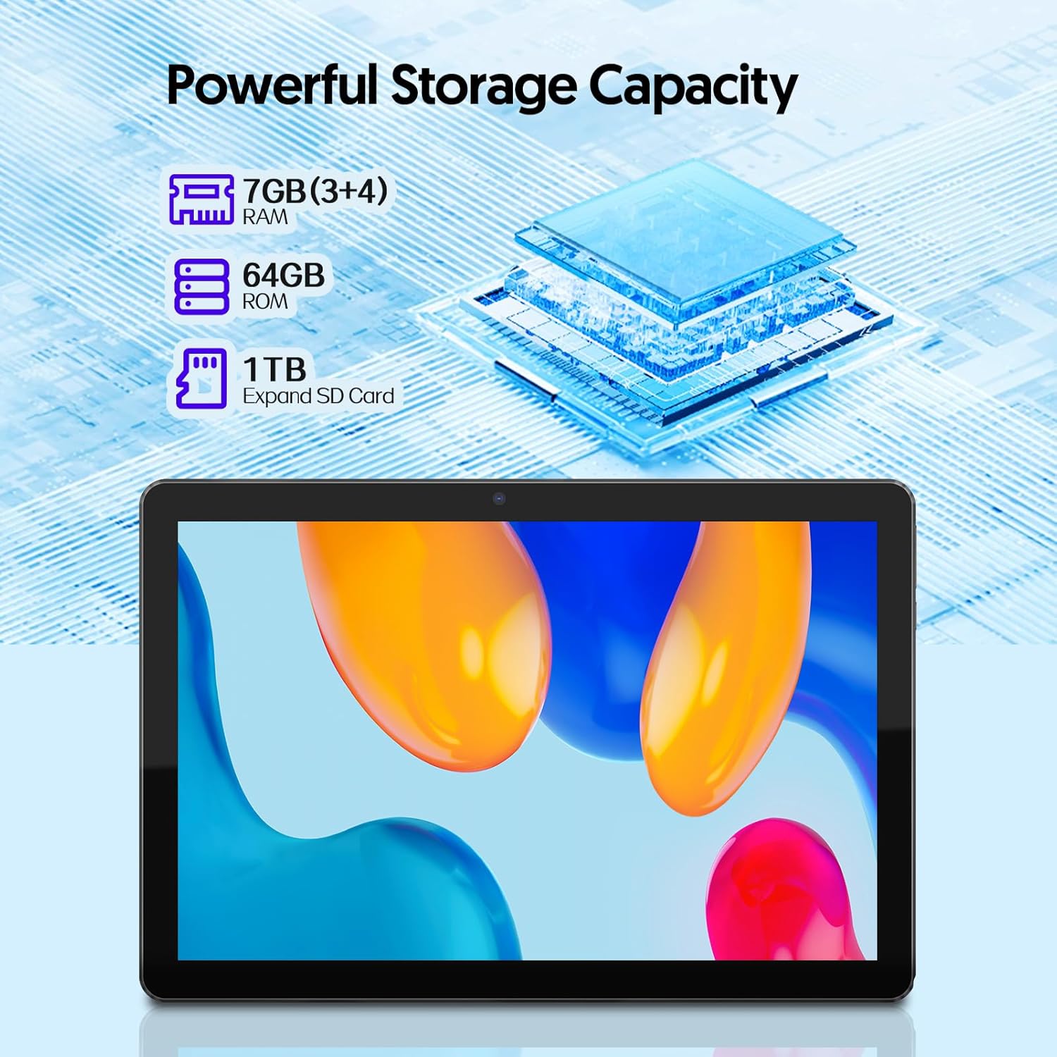Fitifun M10 Tablet storage capacity details