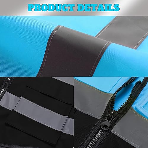 Miniatura 10 de BeautyWill Chaleco de malla de seguridad personalizado, chaleco reflectante con logotipo clase 2 Hi Vis, chaleco de constucción unisex con 5