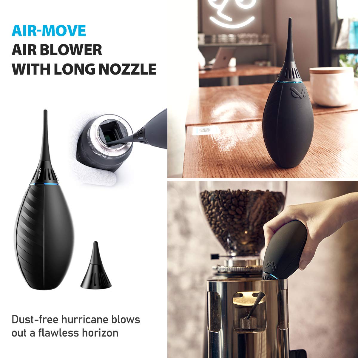 VSGO VS-A3E Warp-up Kamera Reinigungskit Tragbare Tasche Luftgebläse Objektiv Reinigung Stift Spray Baumwolltupfer Tuch für Kameralinse Optisches optisches Telefon