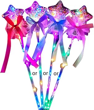 Handheld Magic Stick Princess LED Wand Stage Props Outdoor For Play Light Up Toy Glow At Dark Girls Fav For Adders For Kids For Girls