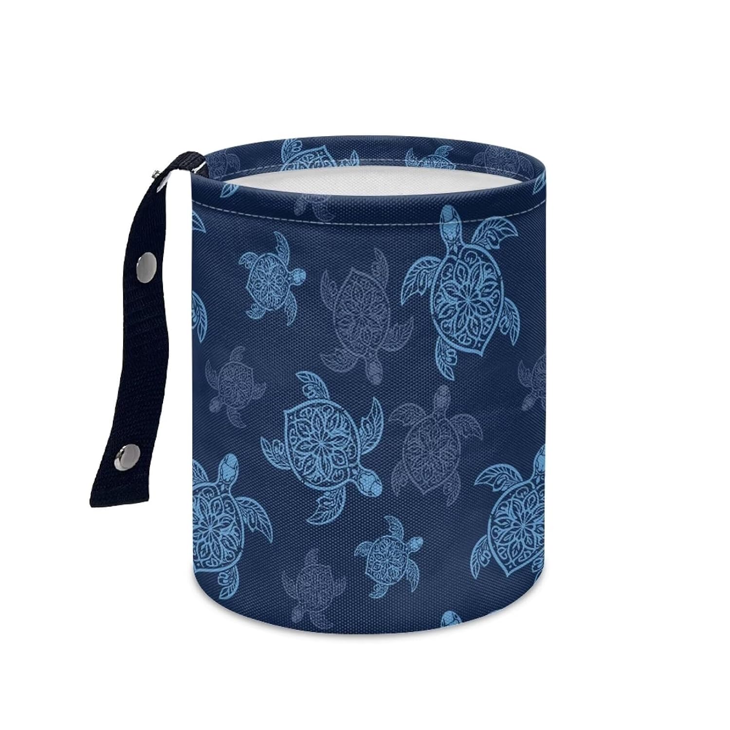 Blue Sea Turtle Mini Car Trash Bin Car Garbage Can Car Storage Bag Waterproof Multipurpose Car Accessories Car Organizer for Auto Interior