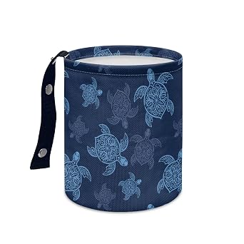 Blue Sea Turtle Mini Car Trash Bin Car Garbage Can Car Storage Bag Waterproof Multipurpose Car Accessories Car Organizer for Auto Interior