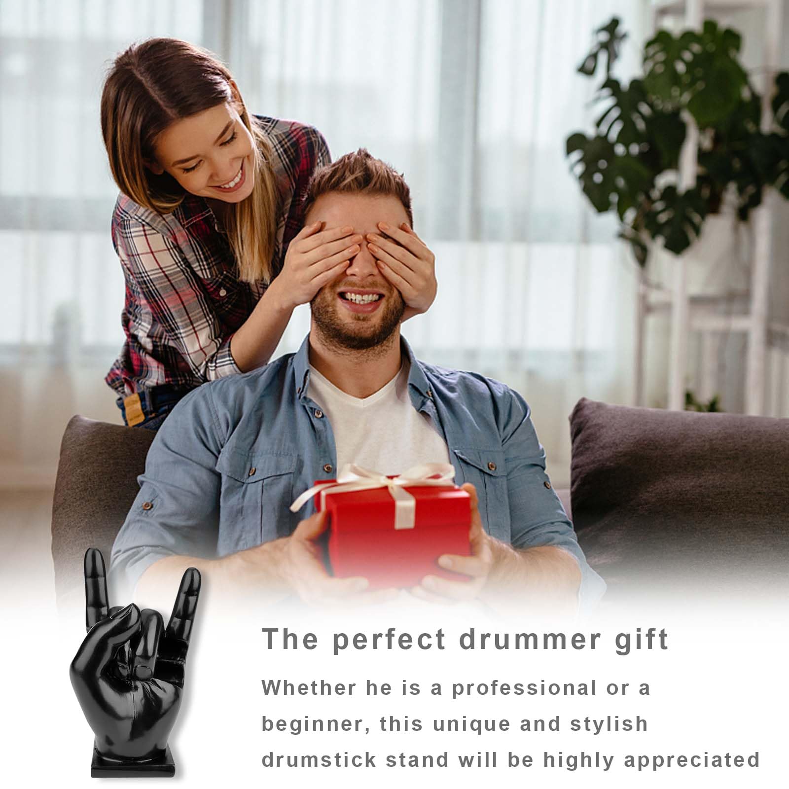Creative Rock Hand, Drum Stick Holder, Resin Drumstick Holder, Hand Drumstick Display Stand, Rock Hand Drumstick Holder - Image 4