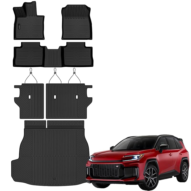 Kit de Tapetes, Forro do Porta-Malas e Encosto AUXKO em TPE para Toyota RAV4 PHEV 2026 sem Subwoofer