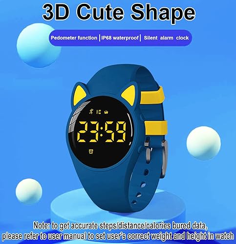 Miniatura 6 de HUYVMAY Kids Fitness Tracker Pedometer Watch Without AppBluetooth, USB Charge 1 Hour for 20 Days Use, IP68 Waterproof Digital Watch with Alarm Clock