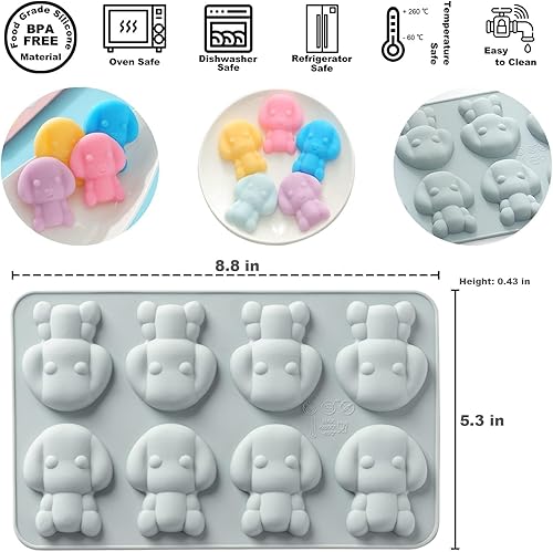 Vista 28 de Novedoso juego de moldes para confiteros de huevos y conejos, caramelos antiadherentes y chocolate para mini pastel, galletas, caramelos, gelatina