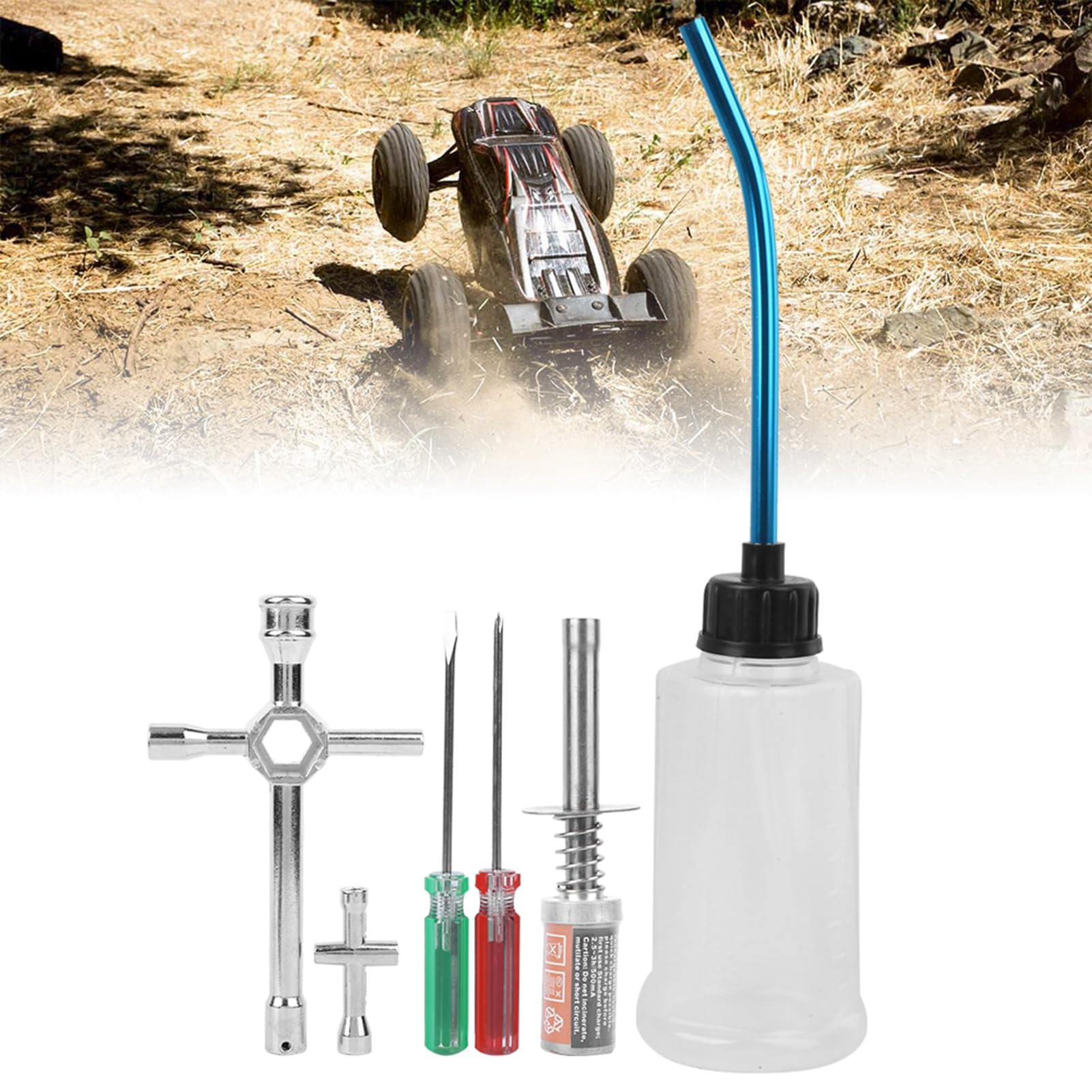 Kit de Arranque Nitro RC, Kit de Arranque de Combustible de Combustible Igniter Herramientas de Cargador Combo Combo Universal RC Motor de Encendido Conjunto para 80141 1/8 1/10
