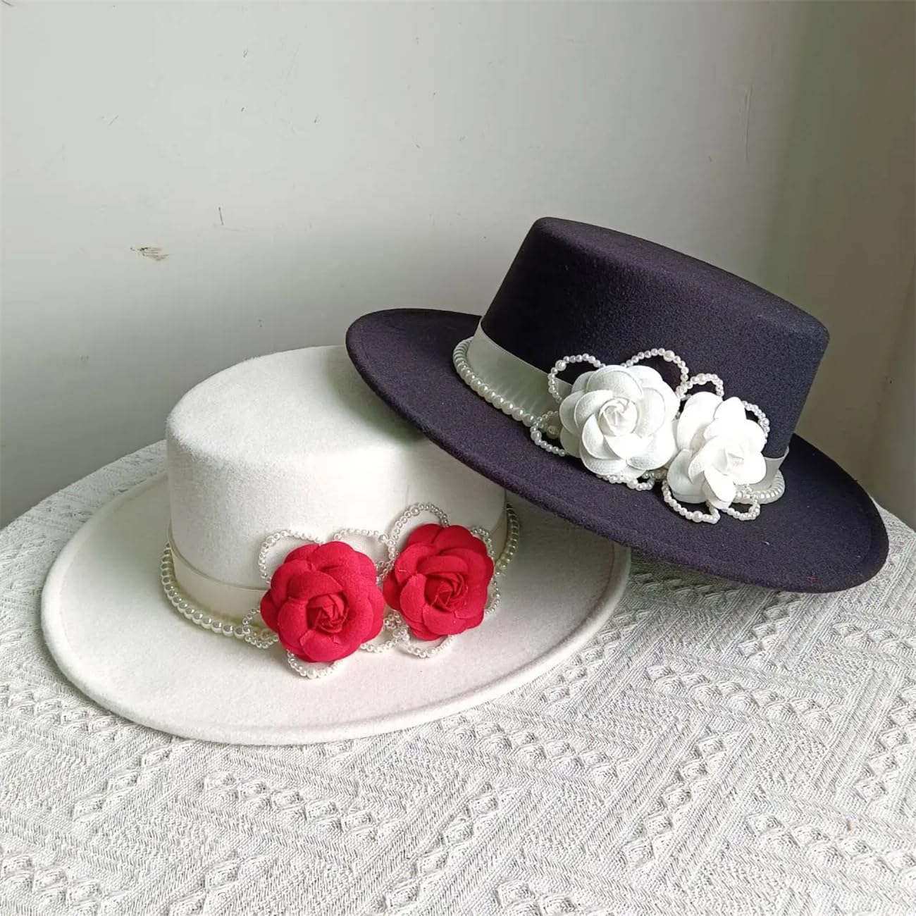Cappello Fedora da donna a bombetta cloche berretto per matrimonio tea party elegante matrimonio con perla copricapo