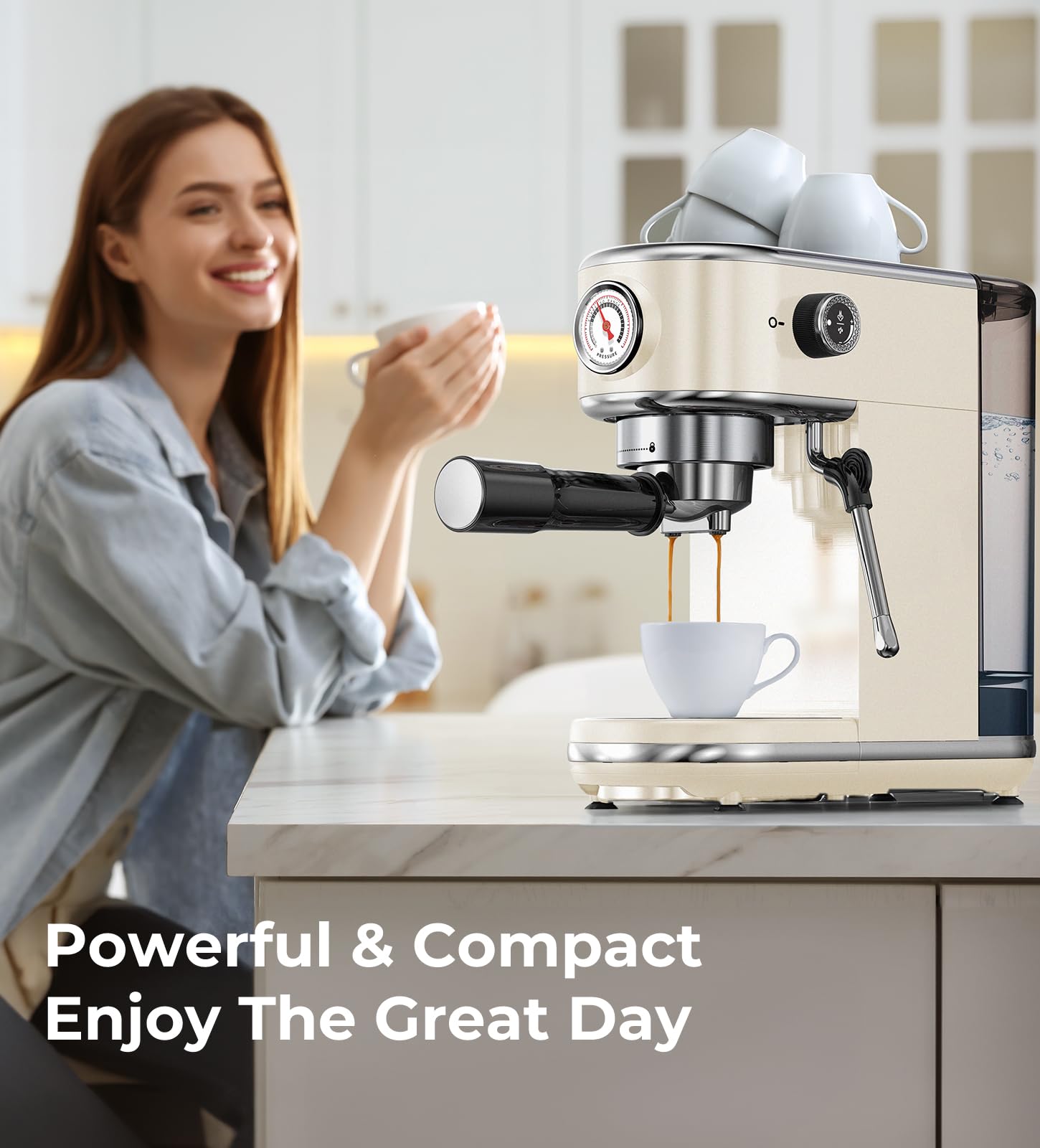 atatix Espresso Machine with Milk Frother, 20 Bar Pressure Espresso Maker view 8