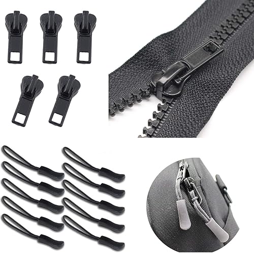 Miniatura 5 de YaHoGa Kit de reparación de cremallera de 143 piezas de repuesto con alicates de instalación para bolsos, chaquetas, tiendas de campaña, mochilas,