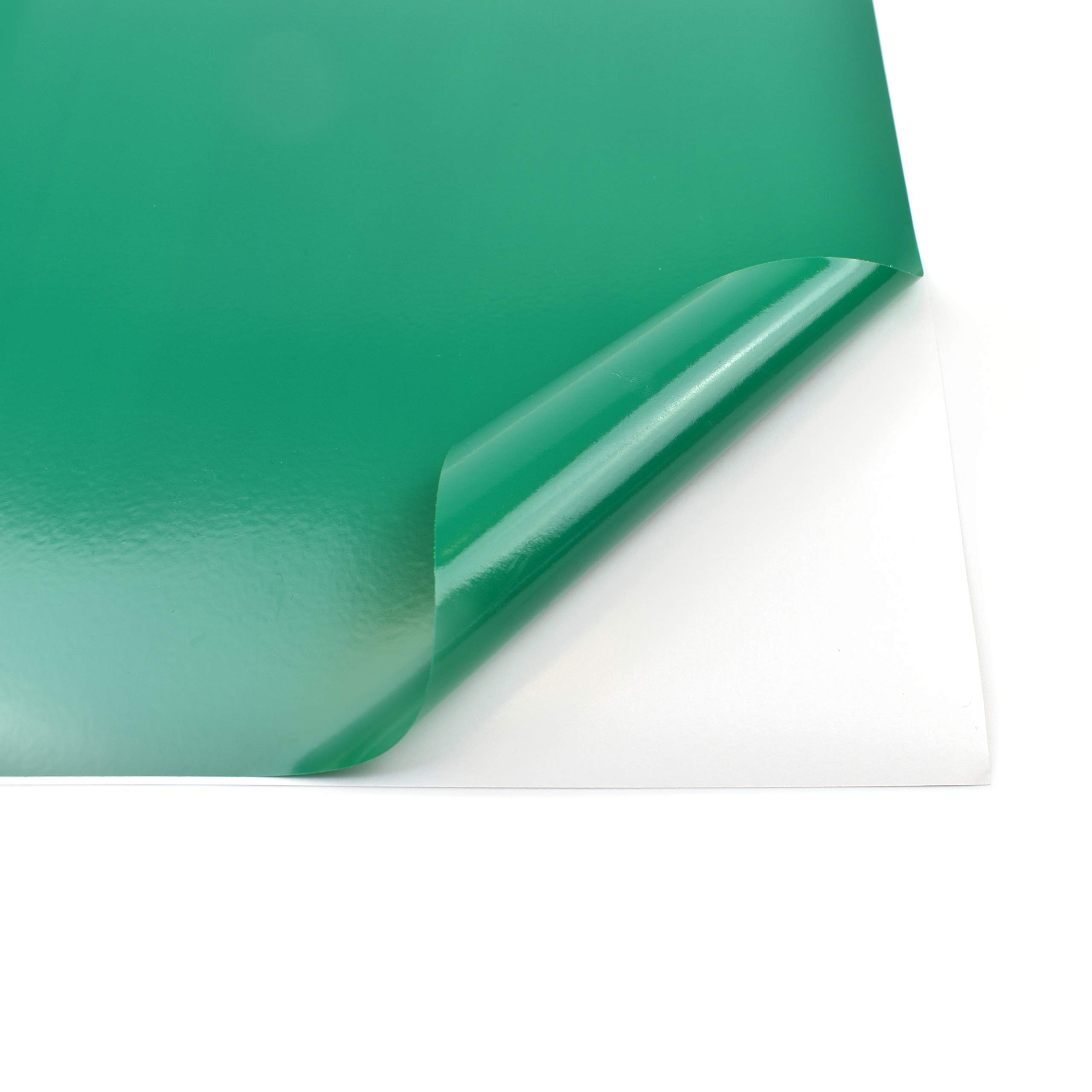 Evergreen Goods 10 Sheets A4 Colour Self Adhesive Waterproof Matte/Glossy Craft Vinyl (Sticky Backed Plastic) for Die Cutting Machines (Emerald Green (Glossy))