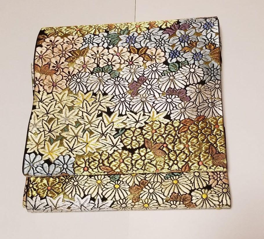 Amazon.co.jp: 能衣装 唐織 袋帯『 山城機業謹製 別誂』 春カスミ春秋 