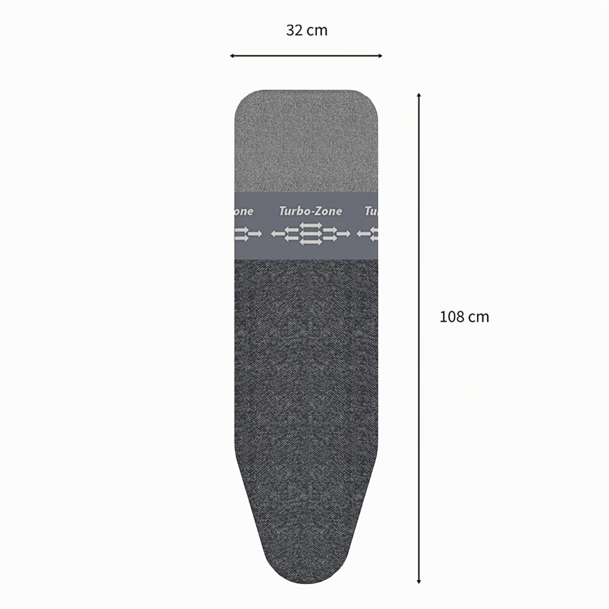 Rörets Planche à Repasser Dual Action Next - Technologie Turbo & Park Zone - Rembourrage et Housse 4 Couches - Hauteur réglable - Surface de Repassage 32 x 108 cm