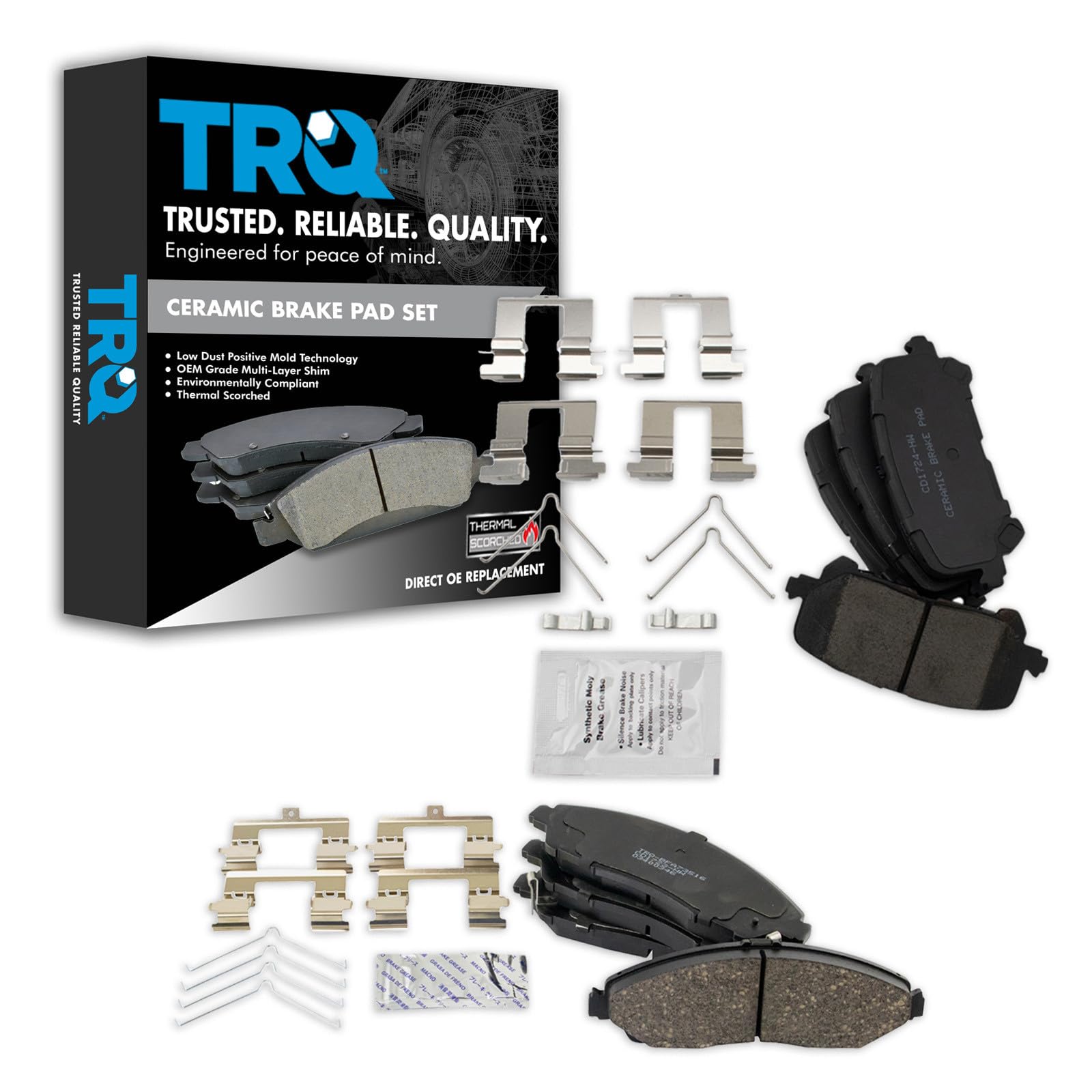 TRQ BFA20300 Ceramic Brake Pad Set