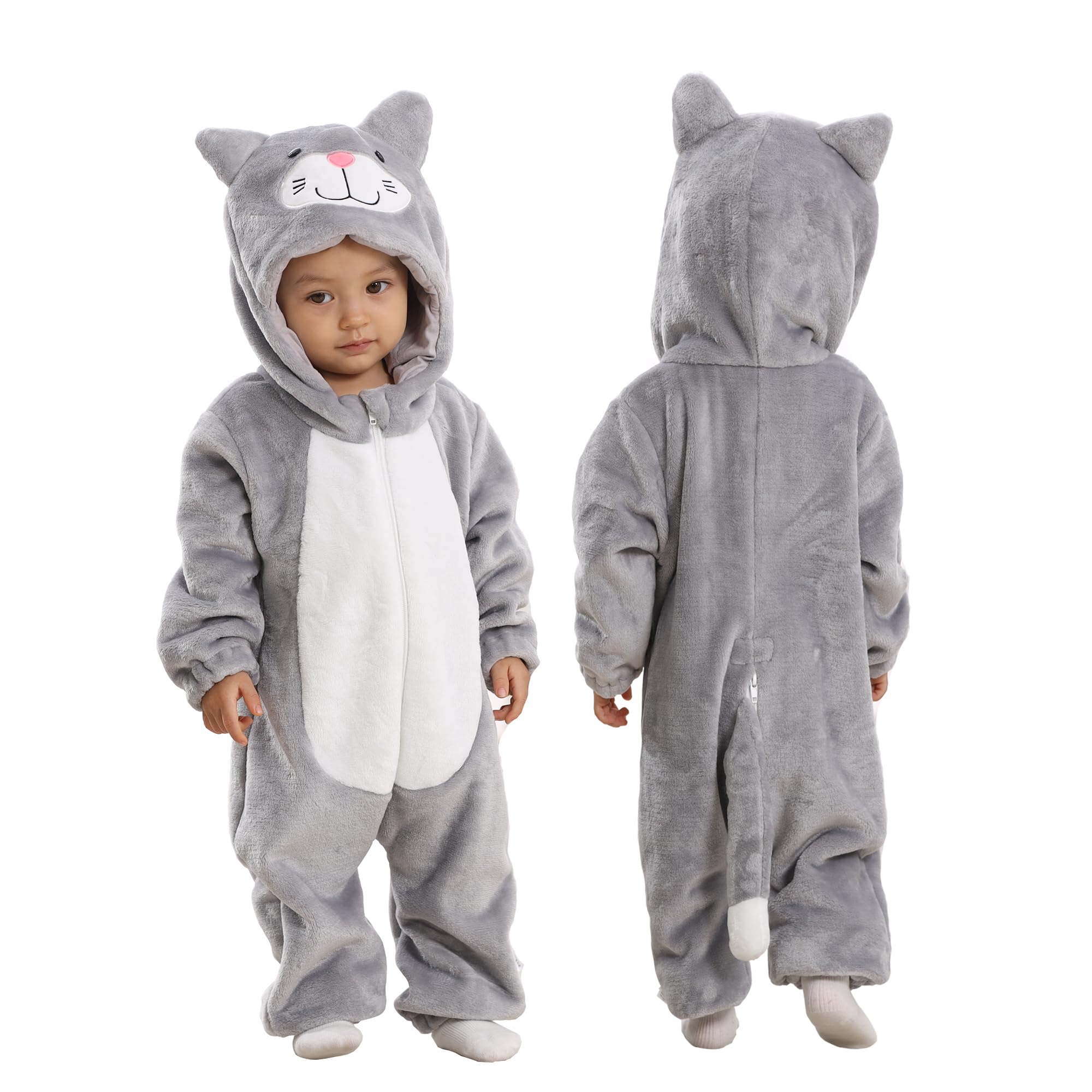 Bébé grenouillere À Capuchon garçons filles enfant animaux combinaison déguisement