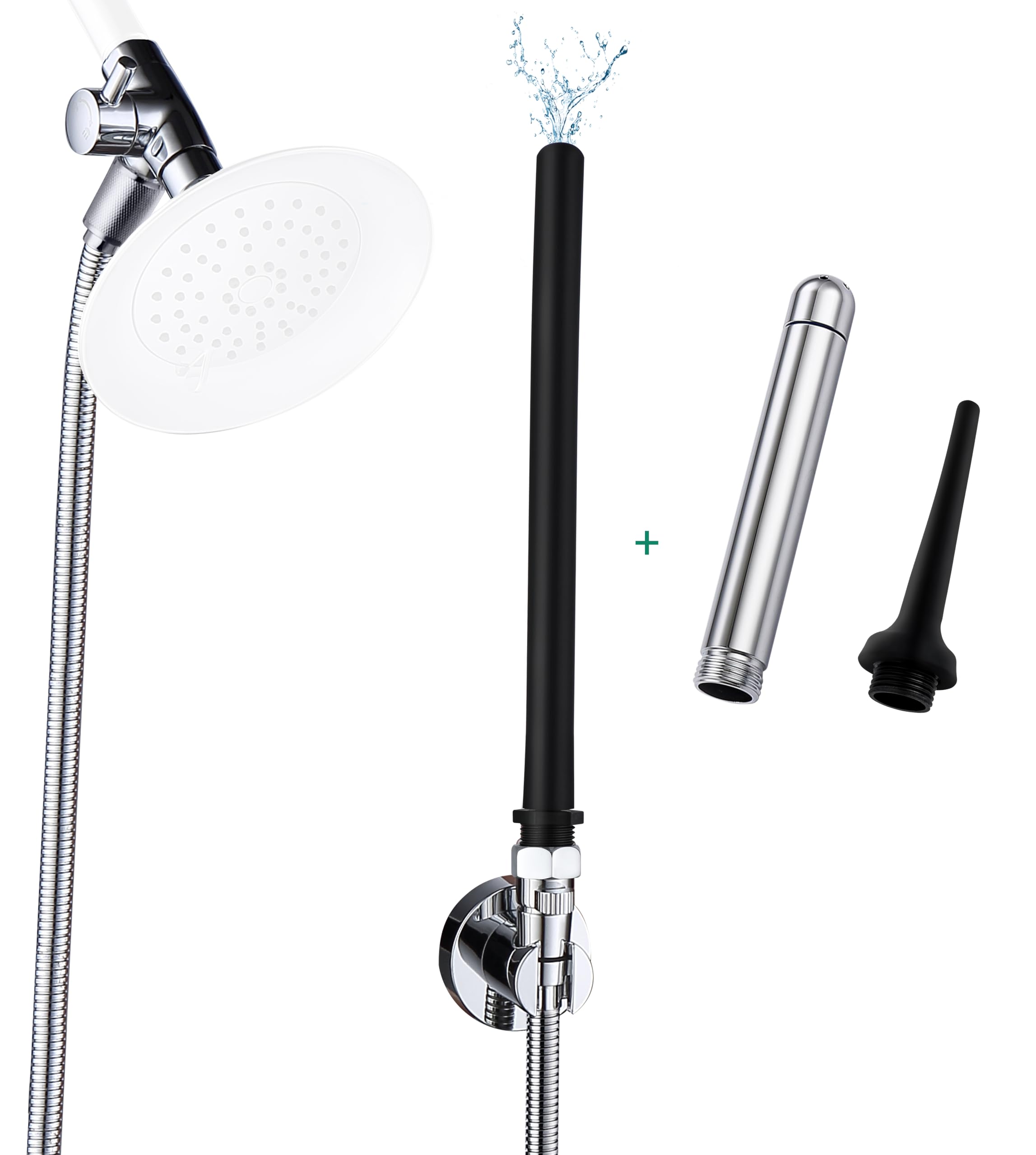 Douche Shower Head Attachment with Water Control Valve