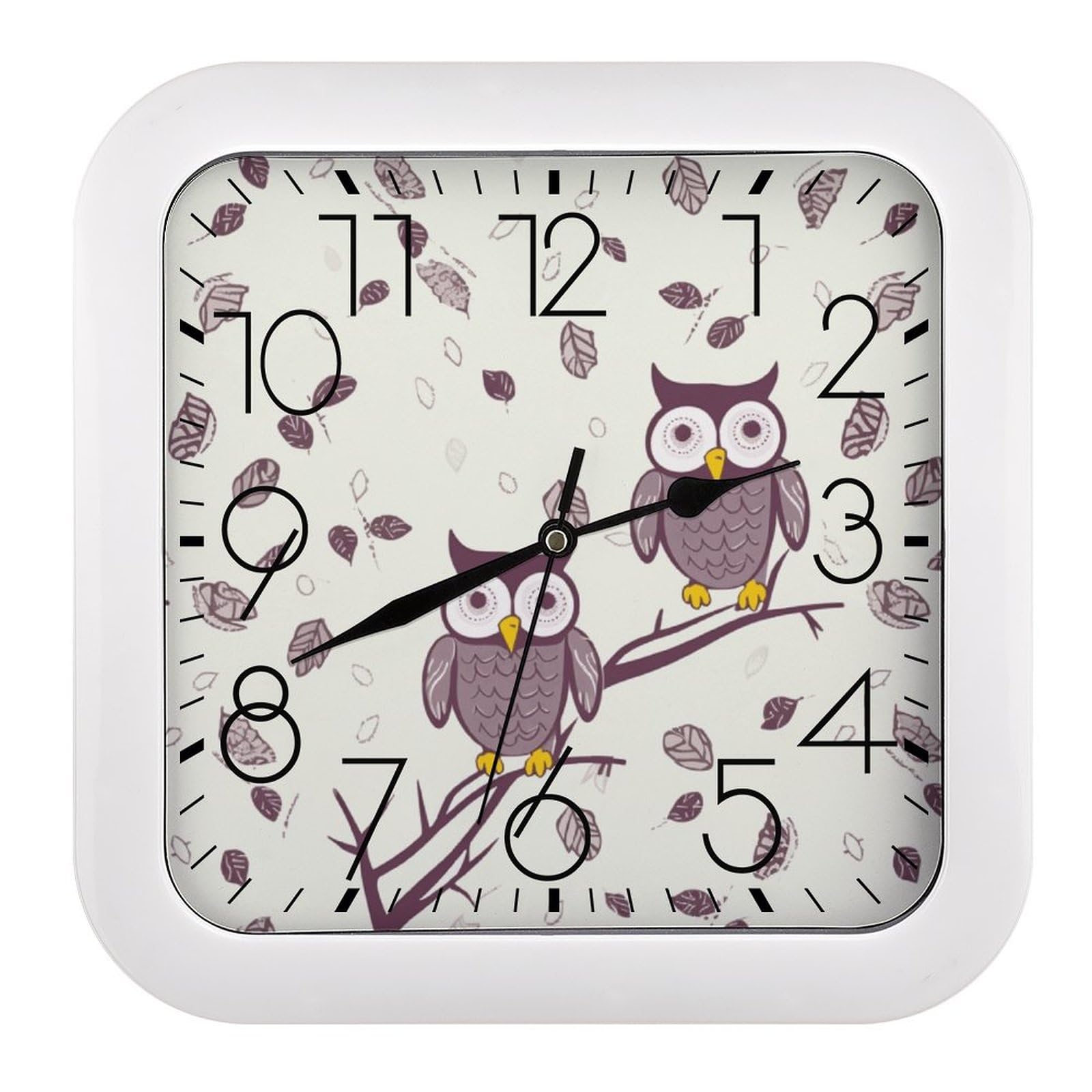 Horloge murale vintage rétro silencieuse carrée de cuisine et salon