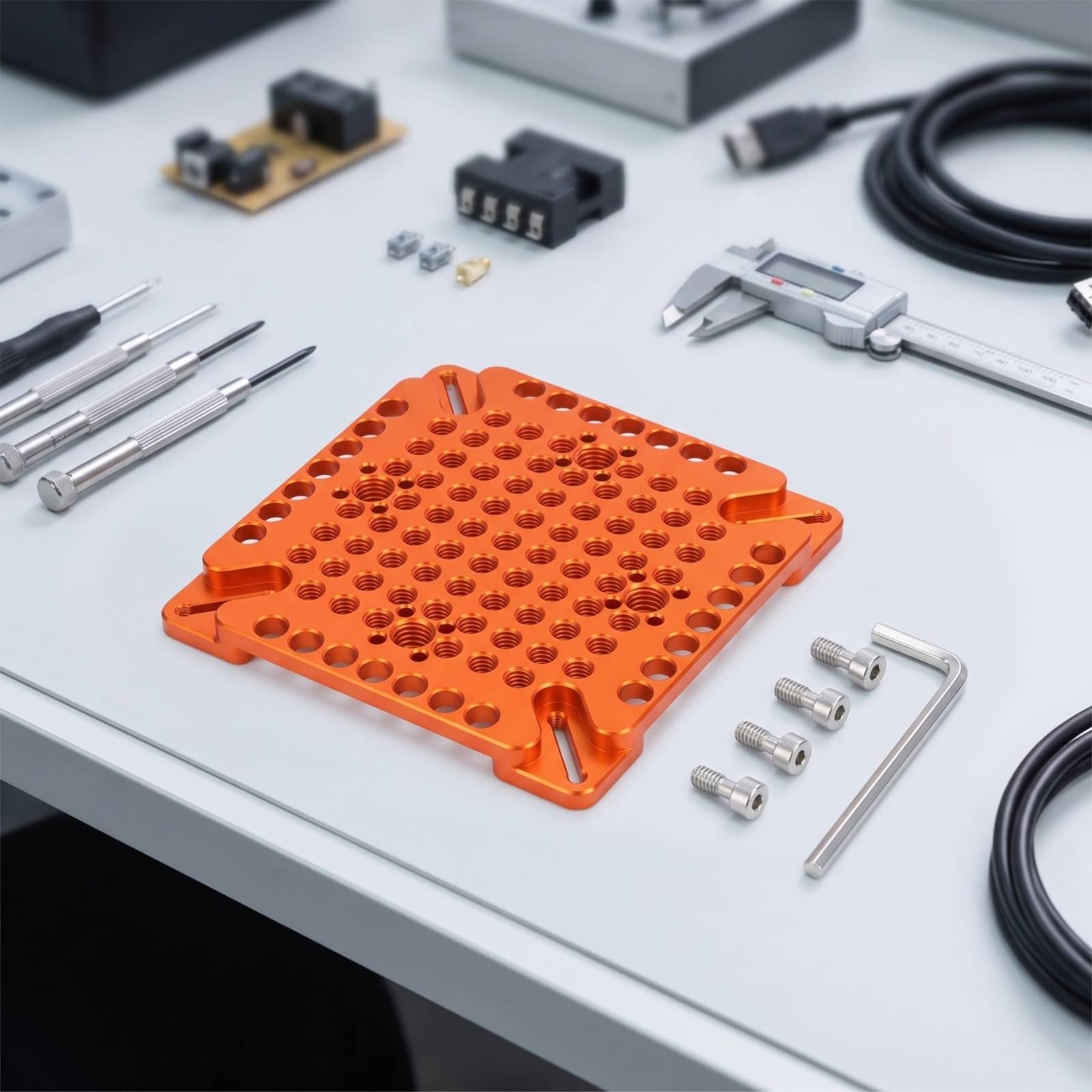 Piastra Standard di Montaggio per Schermi Compatta Staffa con Kit di Viti Compatibile Supporto per Professionisti Dell'immagine, Rig Fotografici