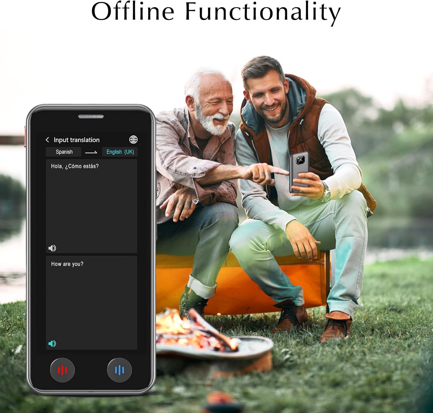 Instant Language Translator Device, 150 Online Translation, 20 Offline Translation, Text Voice Photo Translate, AI Translator for Any Languages, Works on Wifi or No-wifi, Traductor de idiomas