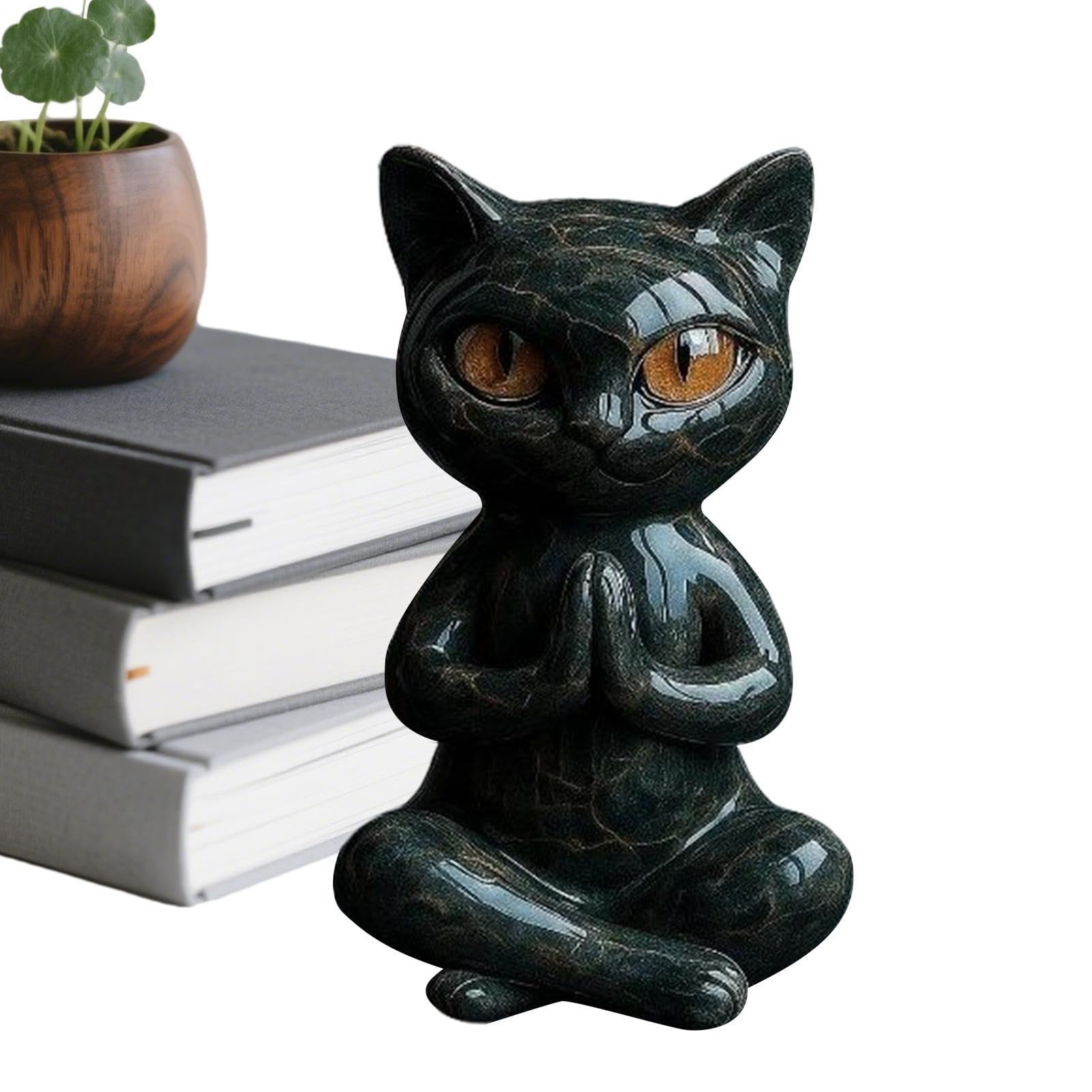 Figurki do jogi kota Halloween figurka zwierzę żywica statuetka dekoracja