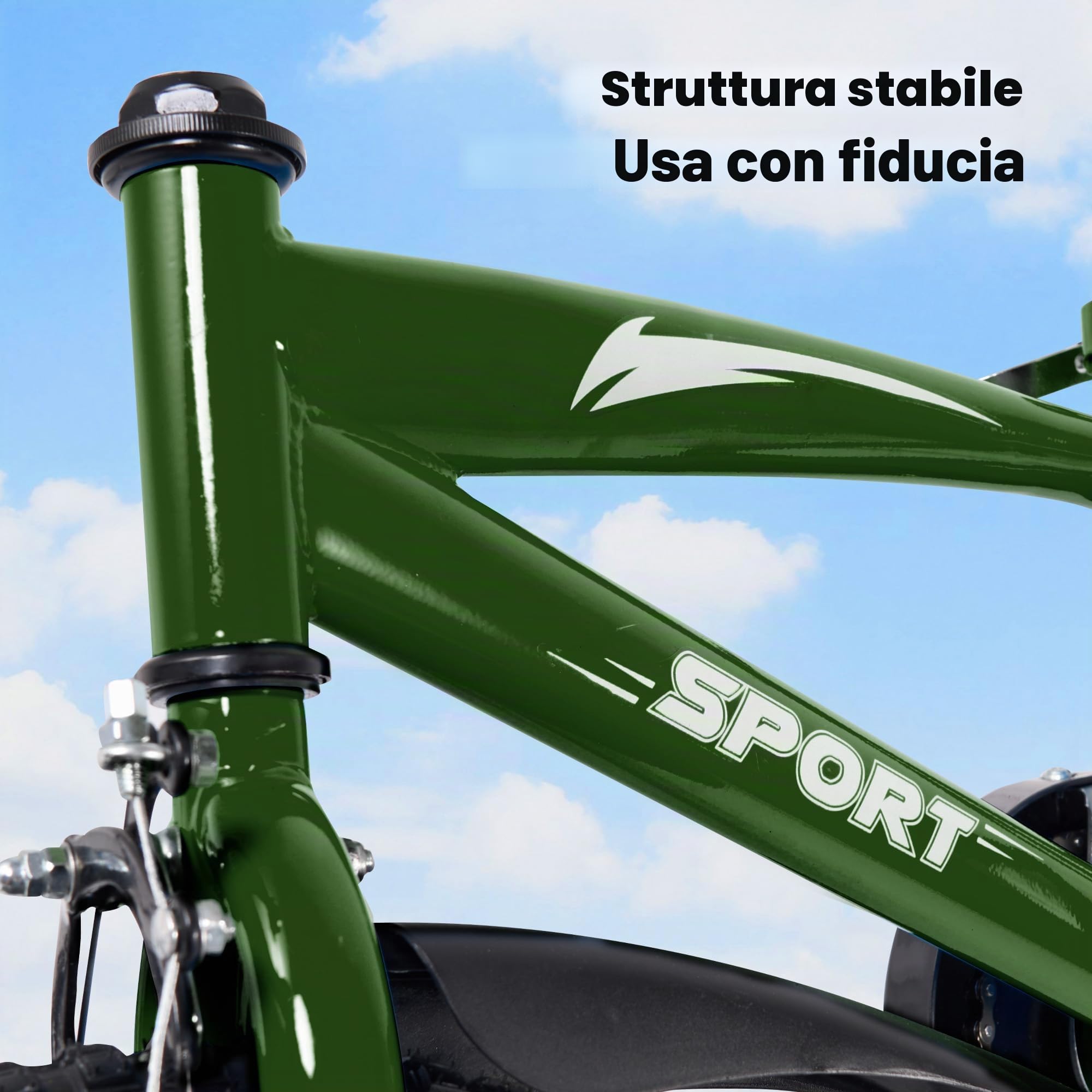 BODIOO Bicicletta per bambini da 14 pollici, bicicletta per ragazzi e ragazze con ruote stabili, telaio robusto, sedile regolabile, freno a mano e freno a contropedale, adatta per ciclisti da 94 a 107
