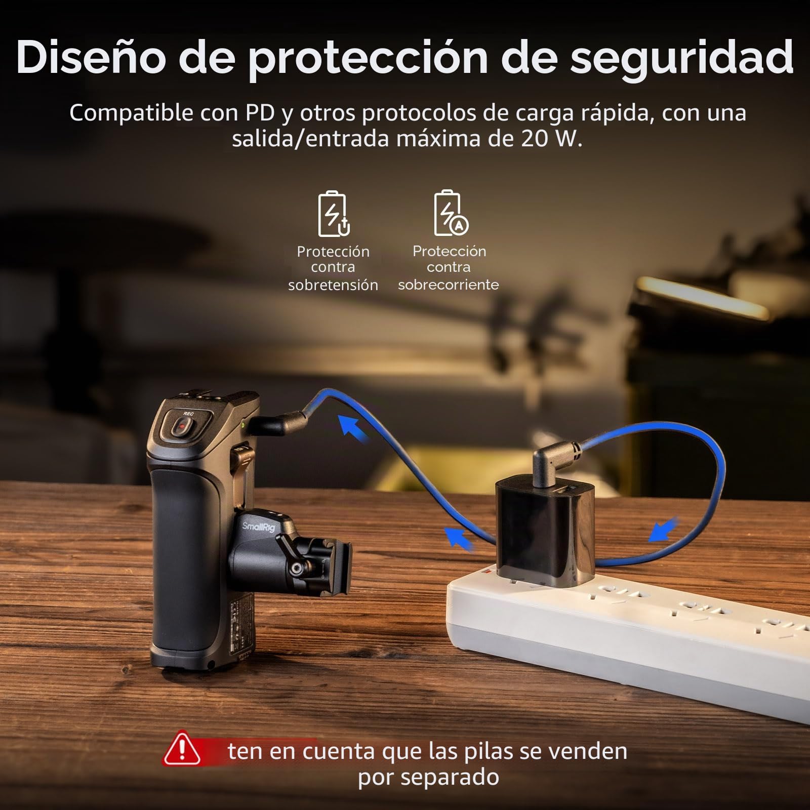 SmallRig Mango lateral giratorio con gatillo REC para cámaras Sony Selected Mirrorless para Sony Alpha 7 IV/Alpha 7R V / A7 III / FX3 / Alpha 9, compatible con batería F550/570, control de obturador