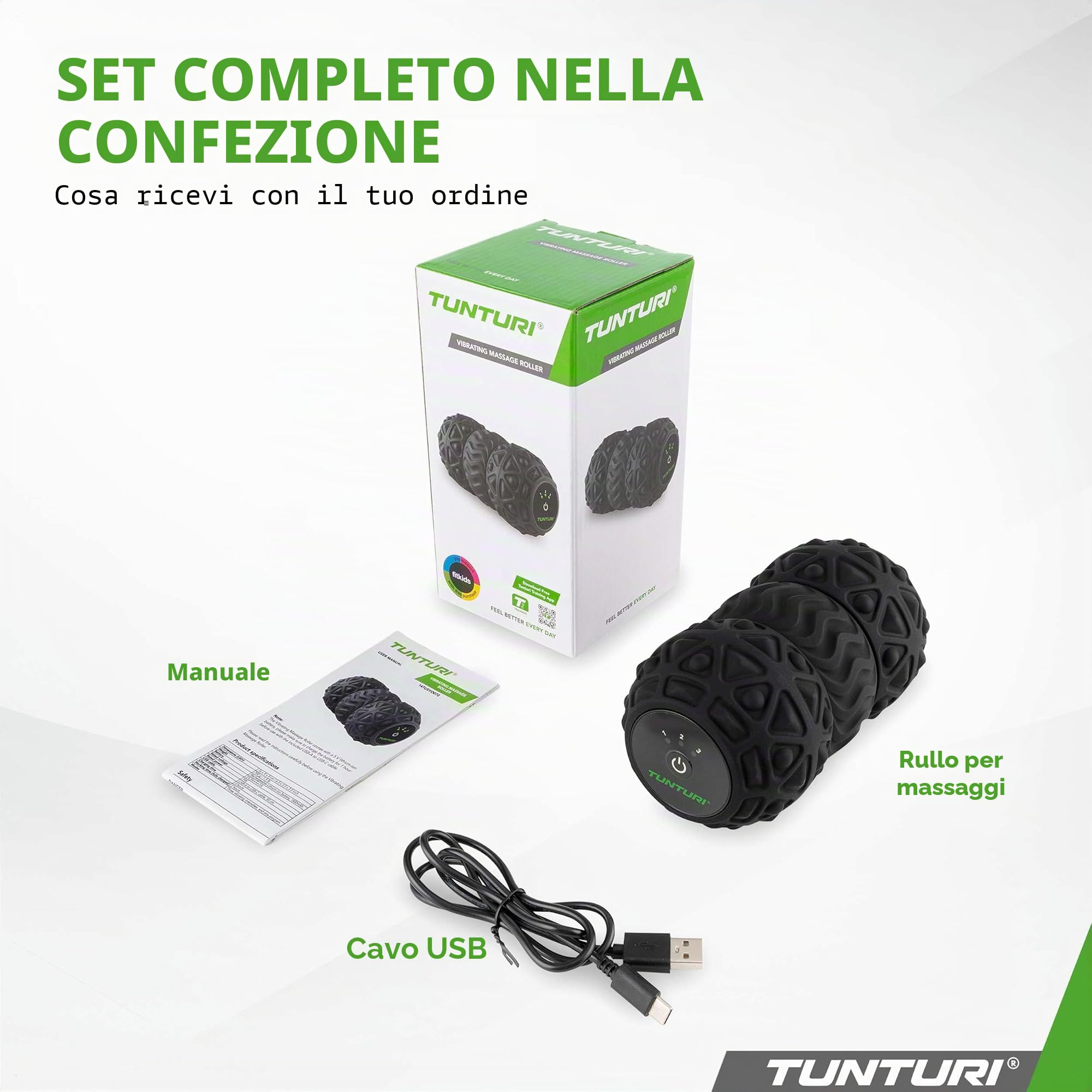 Tunturi Rullo massaggiante Vibrante Duo