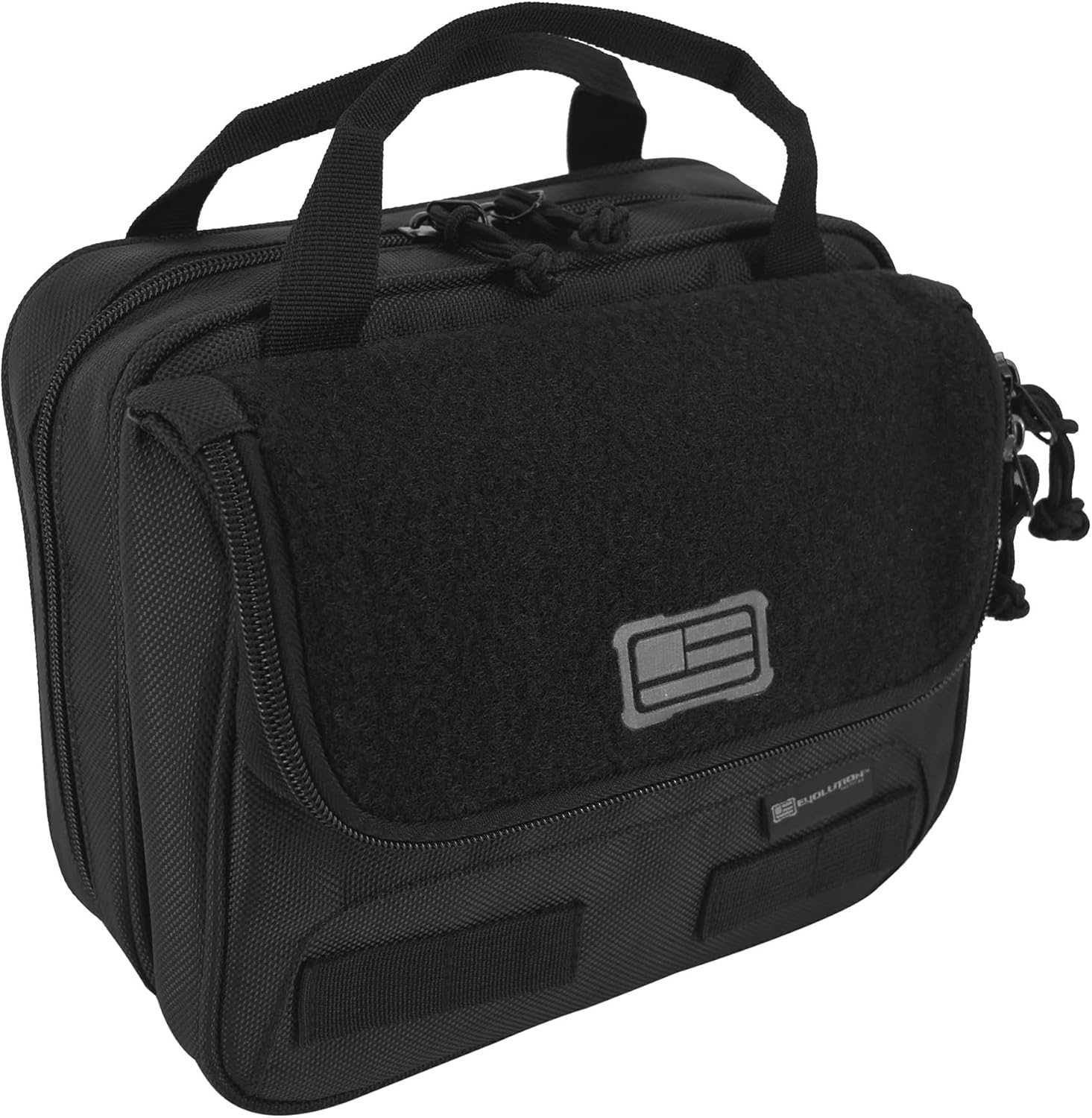 Evolution Outdoor Tactical Double Pistol Case - 10" in., 1680D Tactical Series, Tactical Gear, Soft Gun Case, Black Firearm Case, 2 Pistol Handgun Case