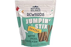 Natural Balance Mini Rewards Jumpin' Stix Dog Treats - Grain-Free, Chicken Recipe,...