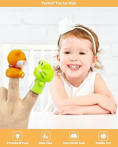 Miniatura 4 de AQKILO Juego de marionetas de dedo de animales adecuado para que los niños se entretengan