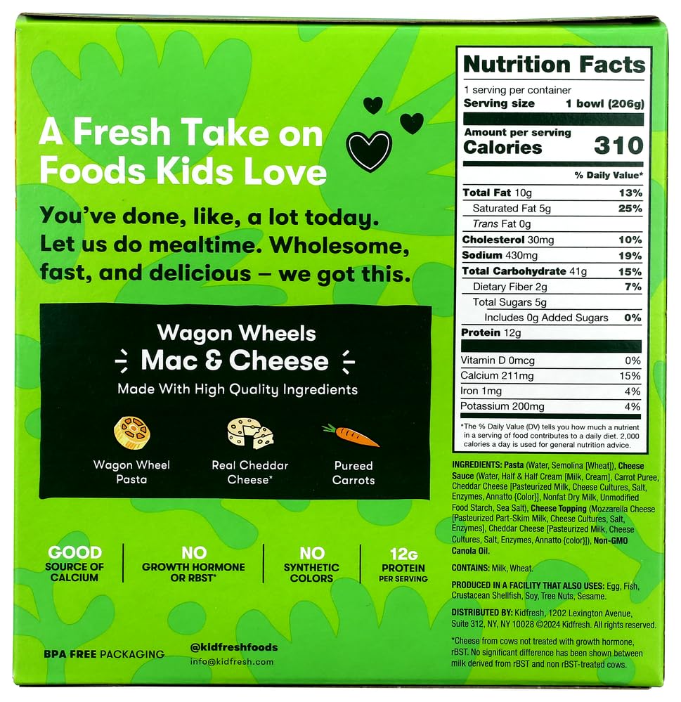 Vista 2 de KIDFRESH Ruedas para Mac and Cheese Wagon, 7.25 OZ