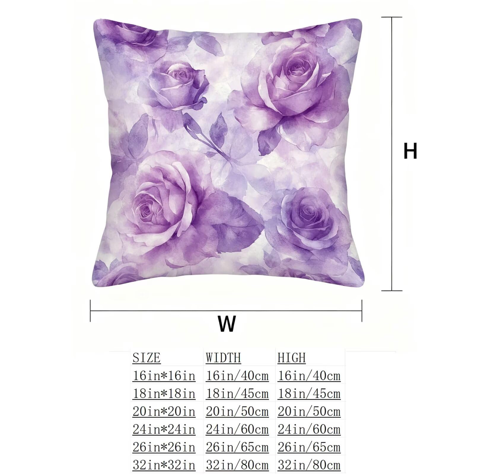PúRpura Funda Cojin 60x60 Flor Funda Almohada 60x60 Cojines Sofa Súper Suave Fundas Cojines Decorativos Fundas Almohadas 4 Piezas Almohada Cervicales y Cuello, para Hogar Cama Salon Decoracion E - 913