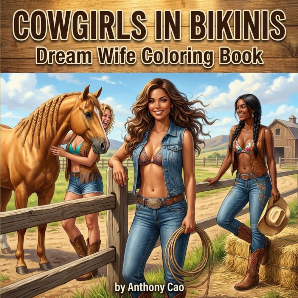 Cowgirls In Bikinis Dream Wife Coloring Book (Teen To Adults sensuals)