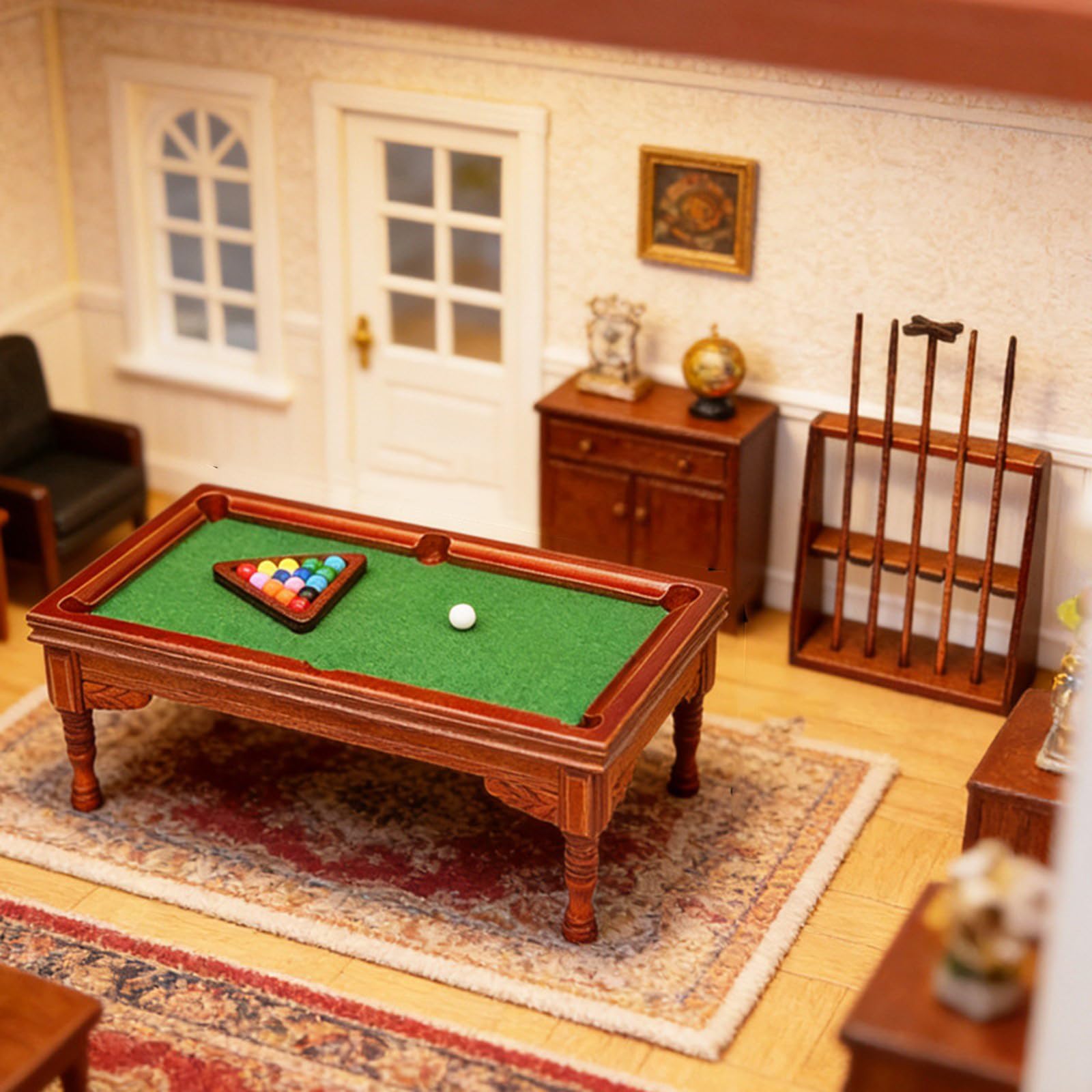 Dollhouses Minis - Mesa de billar (escala 1:12, madera)