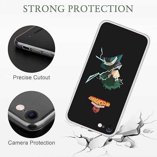 Miniatura 3 de DOUKI Clear Soft Full Body Protective Transparent Shockproof TPU Matte Cover Phone Case for Samsung Galaxy A52 5G,Academia Anime Role Deku Midoriya