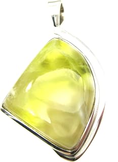 Colgante (27 x 47 mm, plata 925), diseño de prehnita, color amarillo