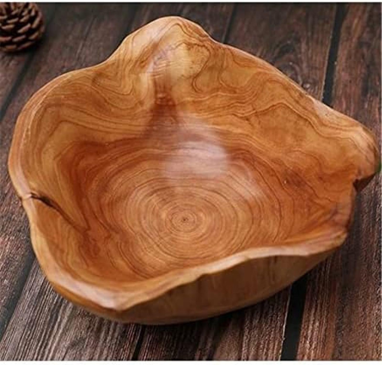 Cuenco de masa de madera flotante, centro de mesa grande hecho a mano para decoración de granja, perfecto como cuenco de frutas, arte de madera lisa natural
